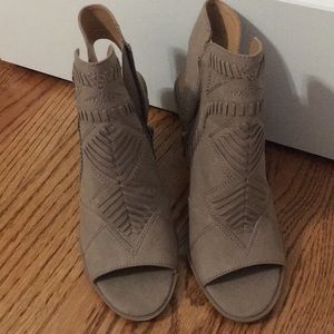 Open toe booties